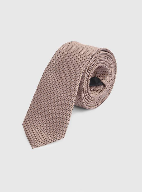 BURTON Light Brown Textured Tie One Size